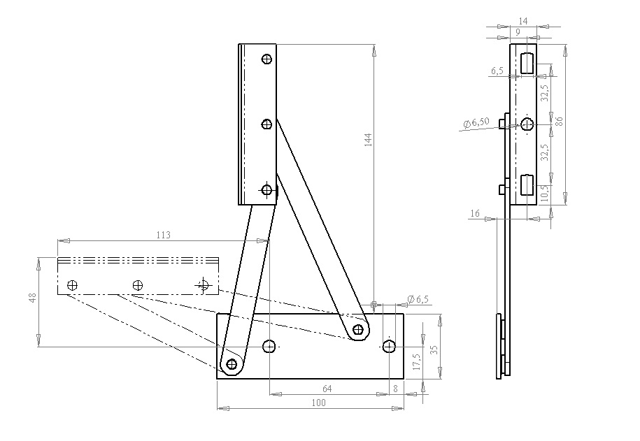 Мех.транс. Подъема тахты №524 (цинк)