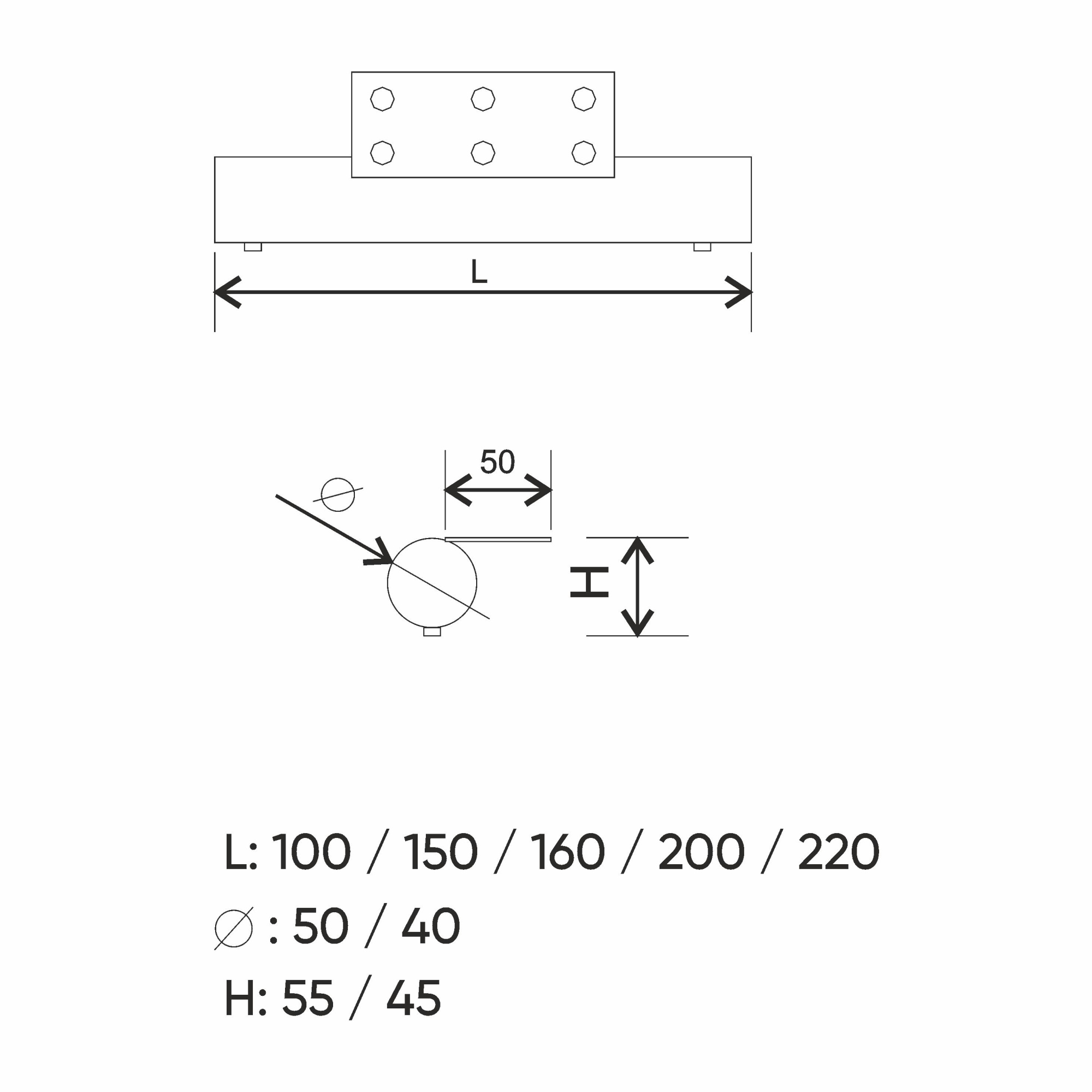 Опора декор. метал.В 155 Н-50