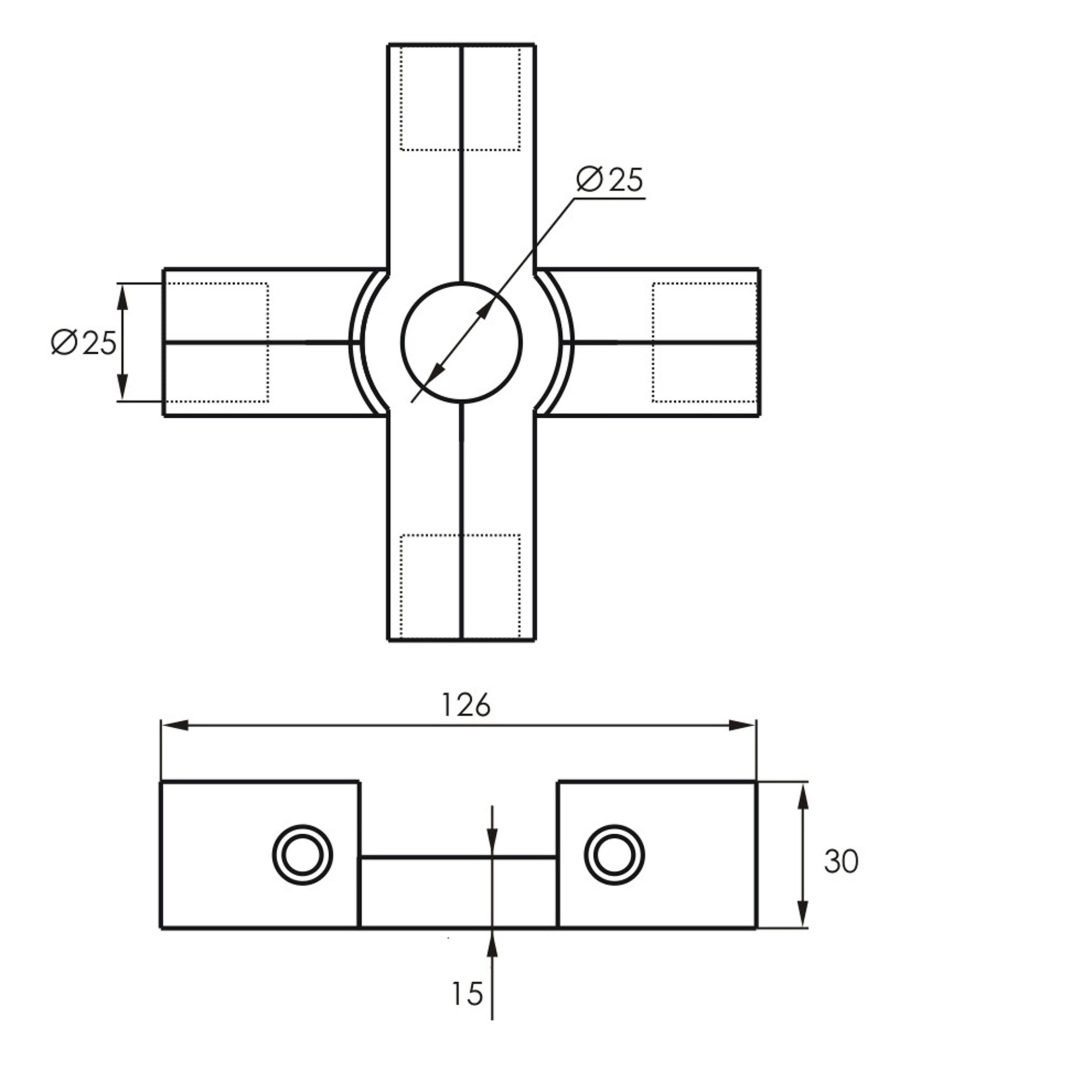 Крепеж усиленный с 6-ю  направлениями D-25 SOLLER R-45 10/50 121-015